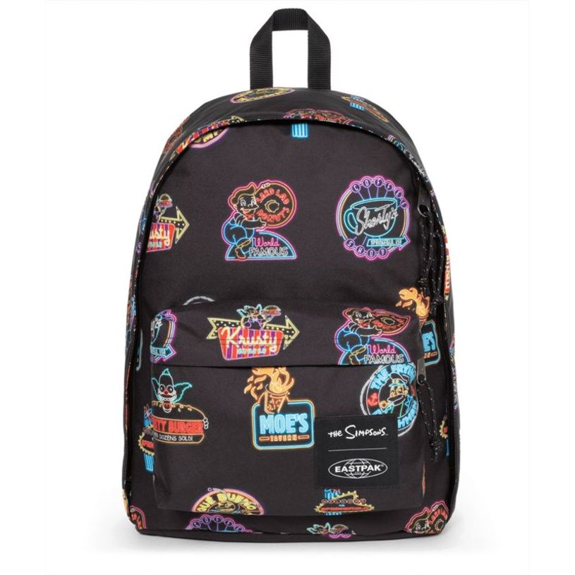 0196011841227-EASTPAK Out Of Office - Sac à dos Simpsons neon print avec compartiment pour ordinateur p-P_405177162_1-0