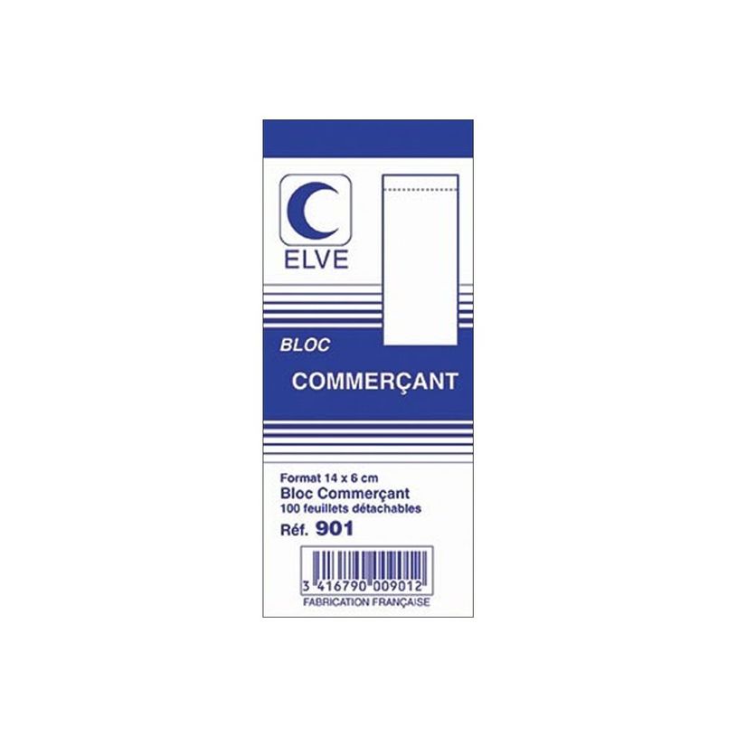 3416790009012-ELVE - Petit bloc papier blanc - 60 x 140 mm - 100 feuillets non numérotés-P_405182347_1-0