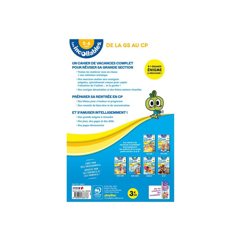 9782809683776-Cahier de vacances 2025 - Les Incollables - CP - livre d'exercices-P_405184118_2-1