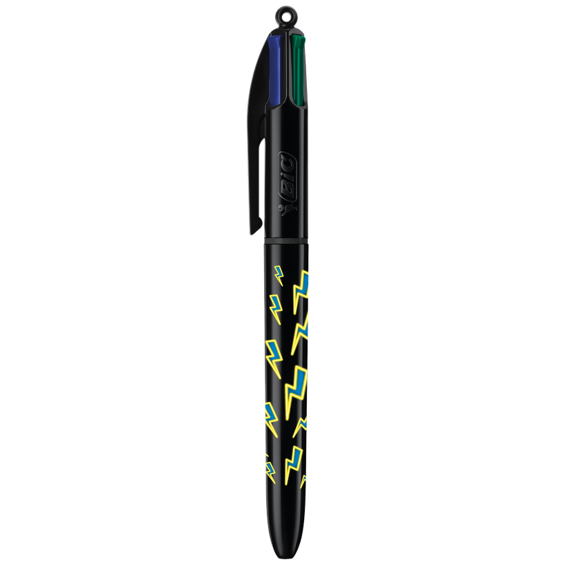 3086123755253-BIC 4 Couleurs - Stylo à bille 4 couleurs - 1 mm - pointe moyenne - néon-P_405184364_1-0