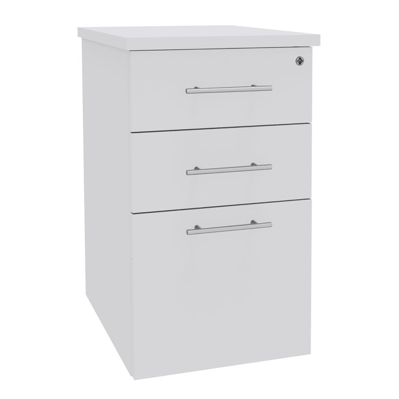 3253310197015-Caisson HT bureau - steely/stelly manager - Profondeur 60 cm - blanc perle - top blanc per-P_405185144_1-0