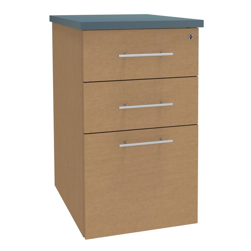 3253310199453-Caisson HT bureau - steely/stelly manager - Profondeur 60 cm - hetre - top bleu argile -P_405185155_1-0