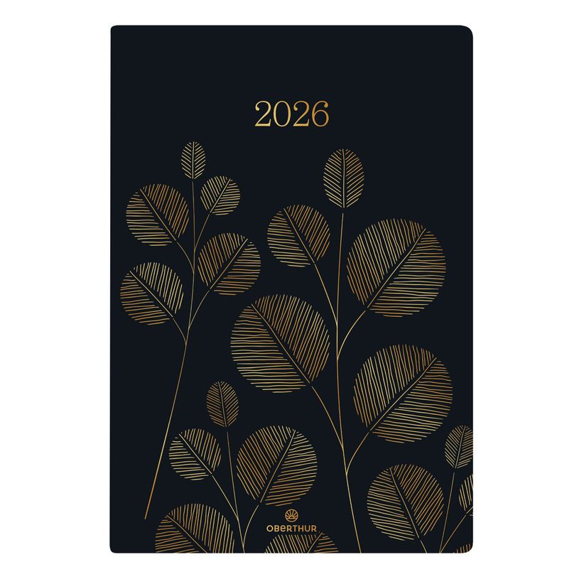 3664447208244-Agenda Astoria - 1 semaine sur 2 pages - 17 x 24,5 cm - noir - Oberthur--0