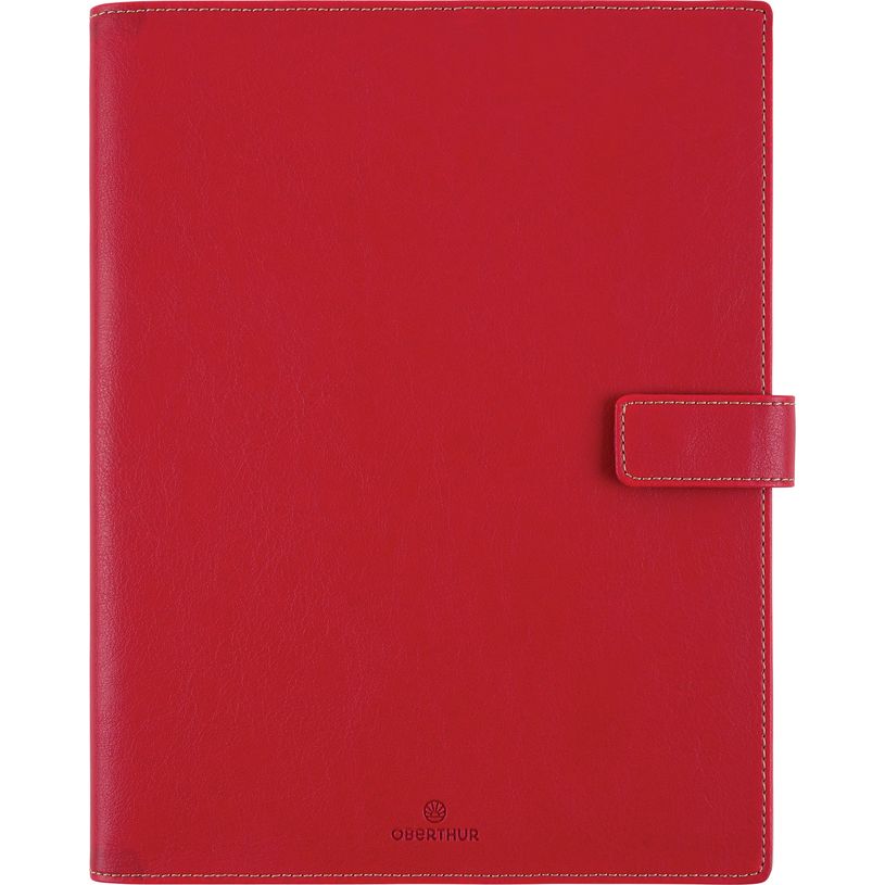 3664447186061-Agenda à spirale Milano - 1 semaine sur 2 pages - 22 x 28 cm - rouge - Oberthur--0