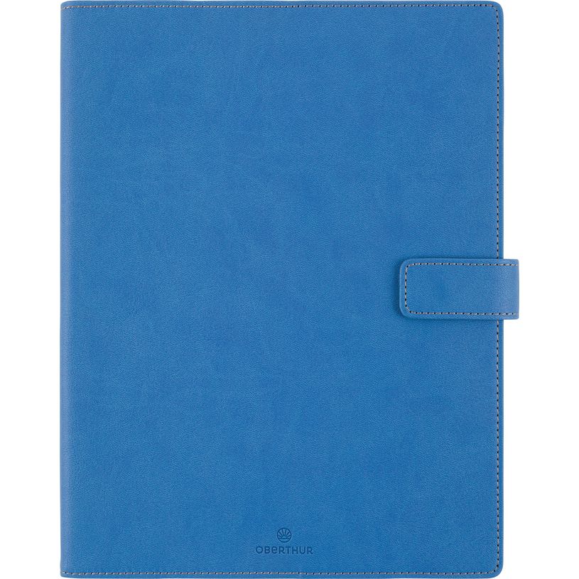 3664447186085-Agenda à spirale Milano - 1 semaine sur 2 pages - 22 x 28 cm - bleu denim - Oberthur--0