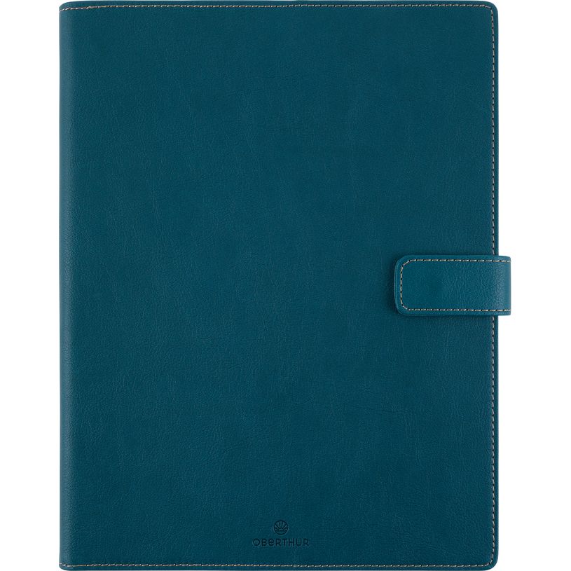 3664447186092-Agenda à spirale Milano - 1 semaine sur 2 pages - 22 x 28 cm - vert canard - Oberthur--0