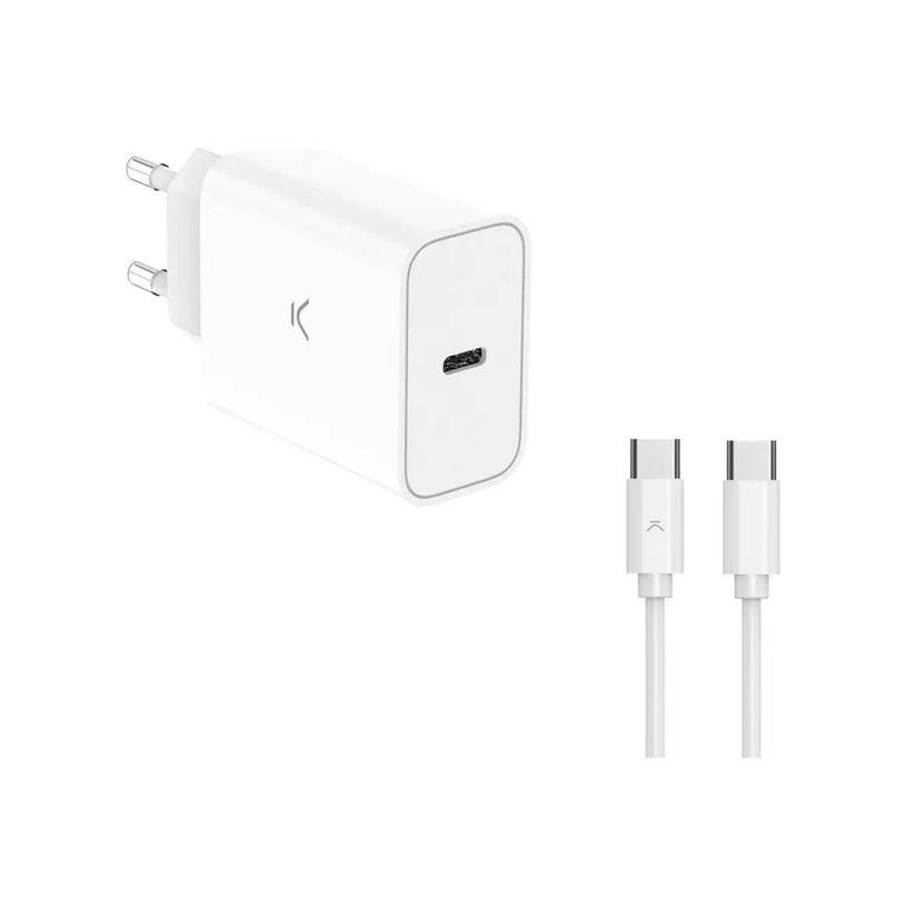 8427542132549-KSIX - Adaptateur secteur - technologie PPS - 30 Watt - 3 A - Ultra Fast Charge, PD (24 pin USB-C) - sur le câble : USB-C - b-P_405186154_1-0