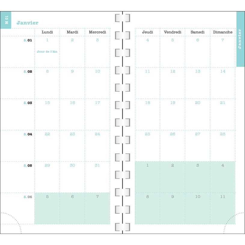 3660942085748-Agenda de poche Sophie Adde Lady 16S spiralé - 1 semaine sur 2 pages - 9 x 16 cm - Mésan-P_405186243_3-2