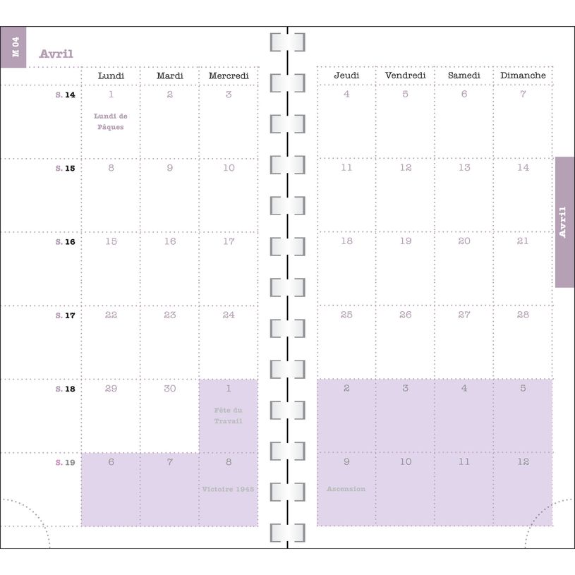 3660942085748-Agenda de poche Sophie Adde Lady 16S spiralé - 1 semaine sur 2 pages - 9 x 16 cm - Mésan-P_405186243_5-4