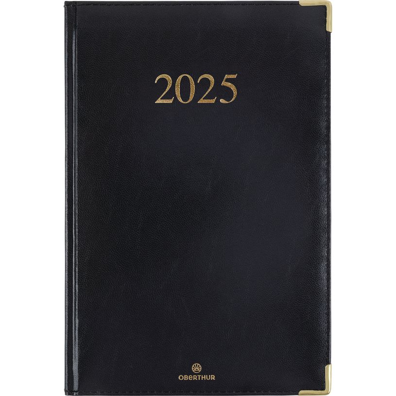 3664447206189-Agenda Kiev - 1 semaine sur 2 pages - 22 x 30 cm - noir - Oberthur-P_405186274_1-0
