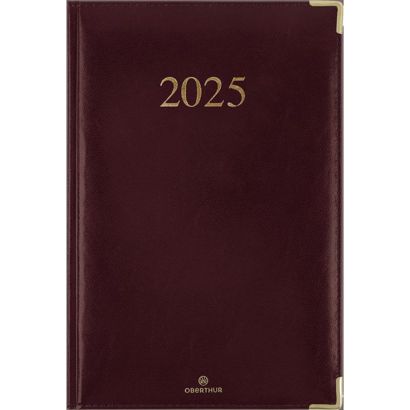 3664447206202-Agenda Kiev - 1 semaine sur 2 pages - 22 x 30 cm - bordeaux - Oberthur-P_405186276_1-0