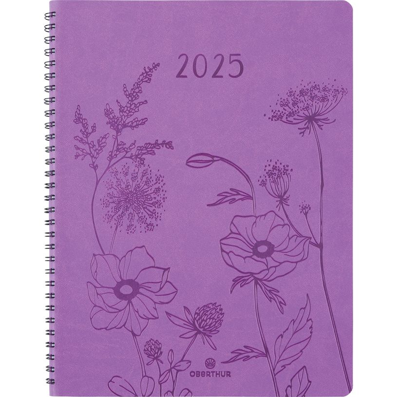 3664447204833-Agenda à spirale Primrose - 1 semaine sur 2 pages - 22 x 28 cm - lilas - Oberthur-P_405186325_1-0