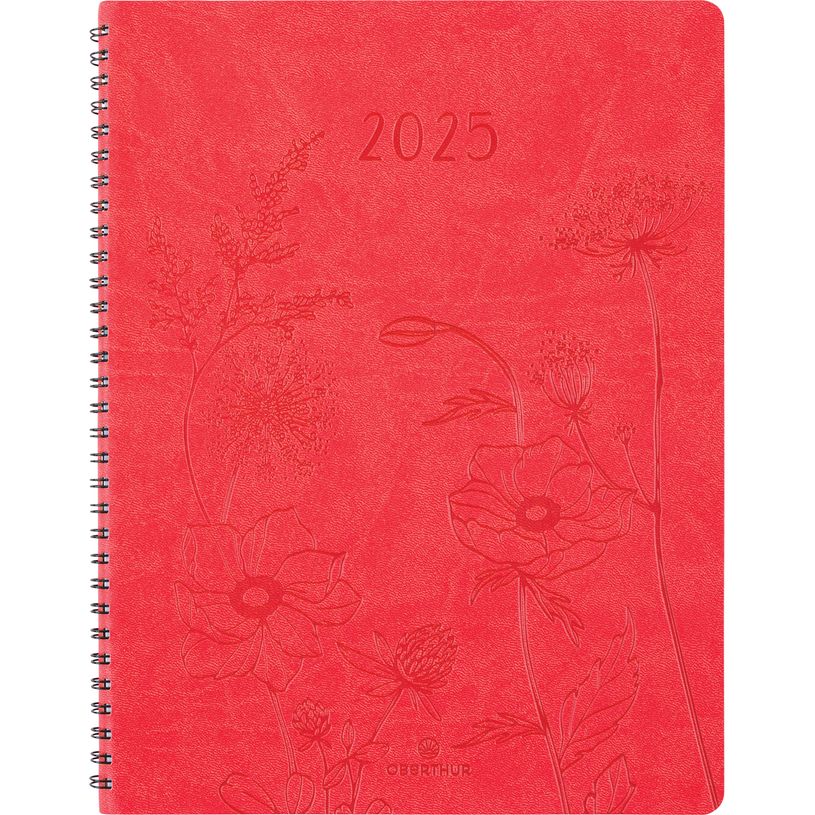 3664447204857-Agenda à spirale Primrose - 1 semaine sur 2 pages - 22 x 28 cm - corail - Oberthur-P_405186327_1-0