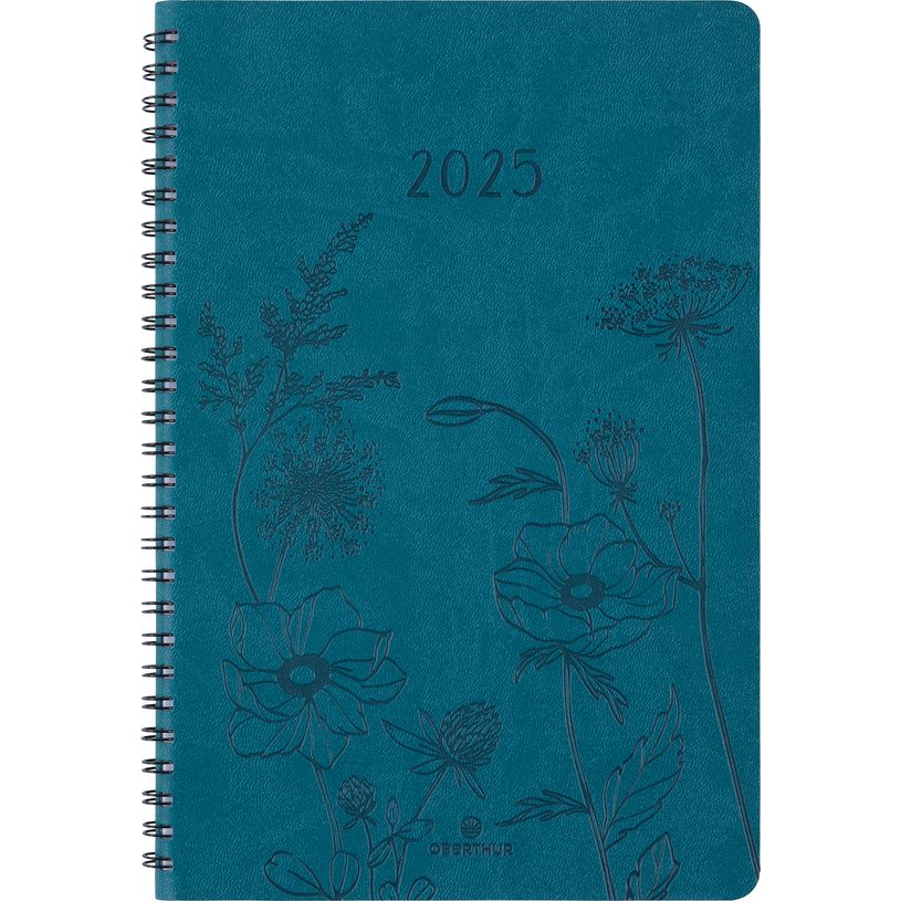 3664447204932-Agenda à spirale Primrose - 1 semaine sur 2 pages - 17 x 24,5 cm - vert canard - Oberthur-P_405186334_1-0