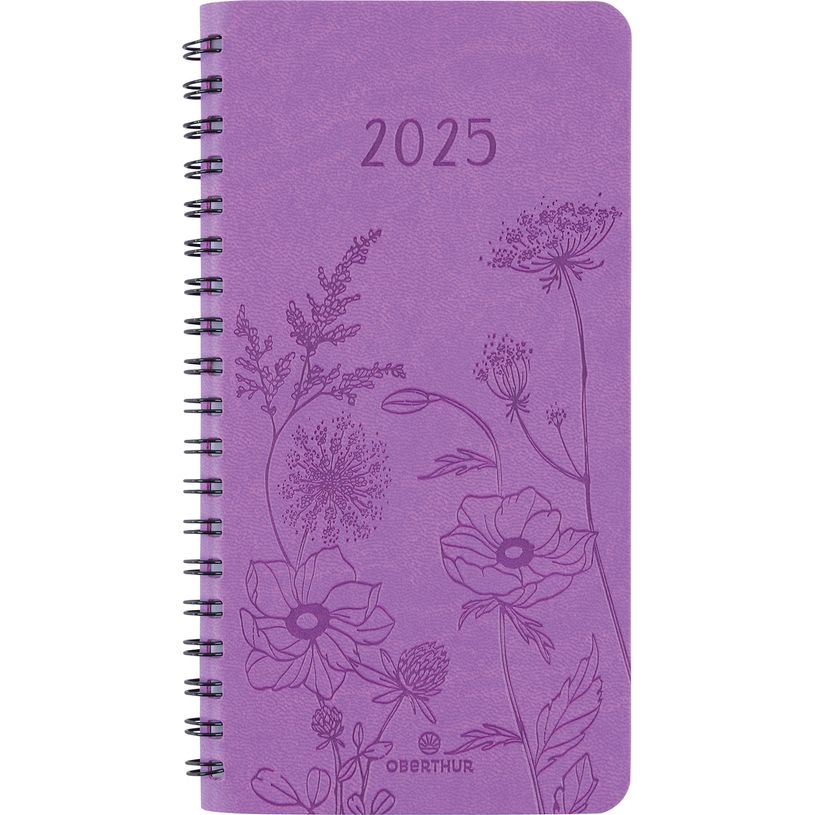 3664447204994-Agenda de poche spiralé Primrose - 1 semaine sur 2 pages - 9,5 x 17 cm - lilas - Oberthur-P_405186340_1-0
