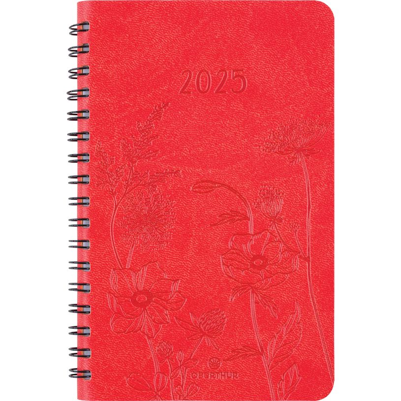 3664447205069-Agenda de poche spiralé Primrose - 1 semaine sur 2 pages - 10 x 15 cm - corail - Oberthur-P_405186347_1-0