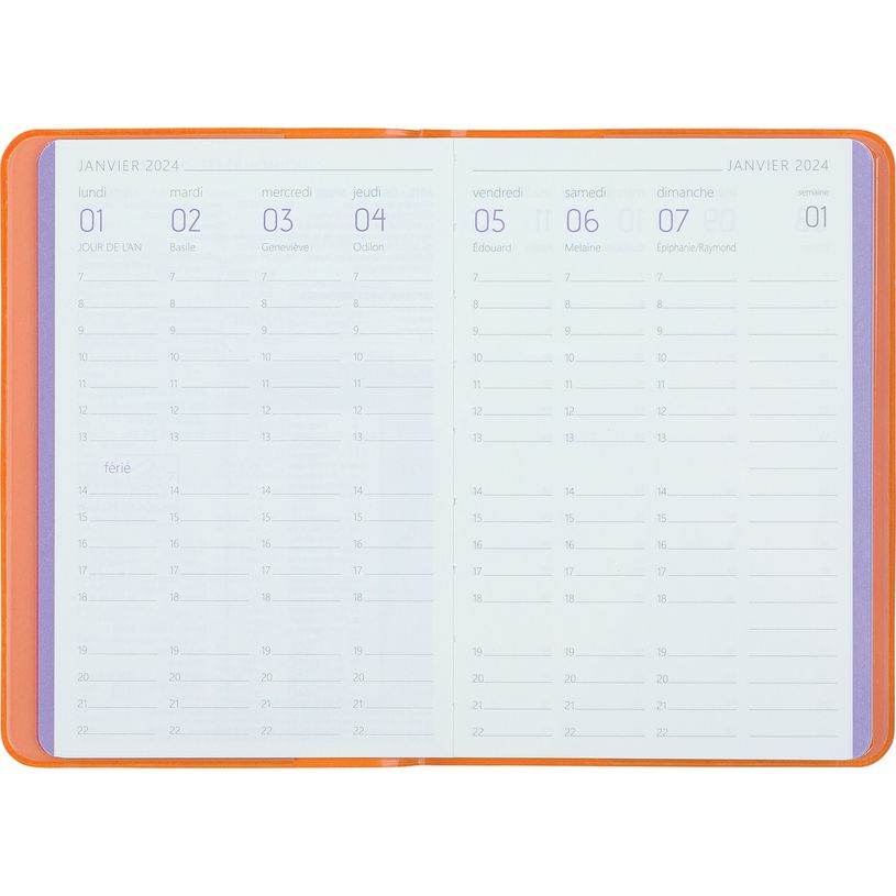 3664447205724-Agenda Colornote - 1 semaine sur 2 pages - 10 x 15 cm - orange - Oberthur-P_405186353_2-1