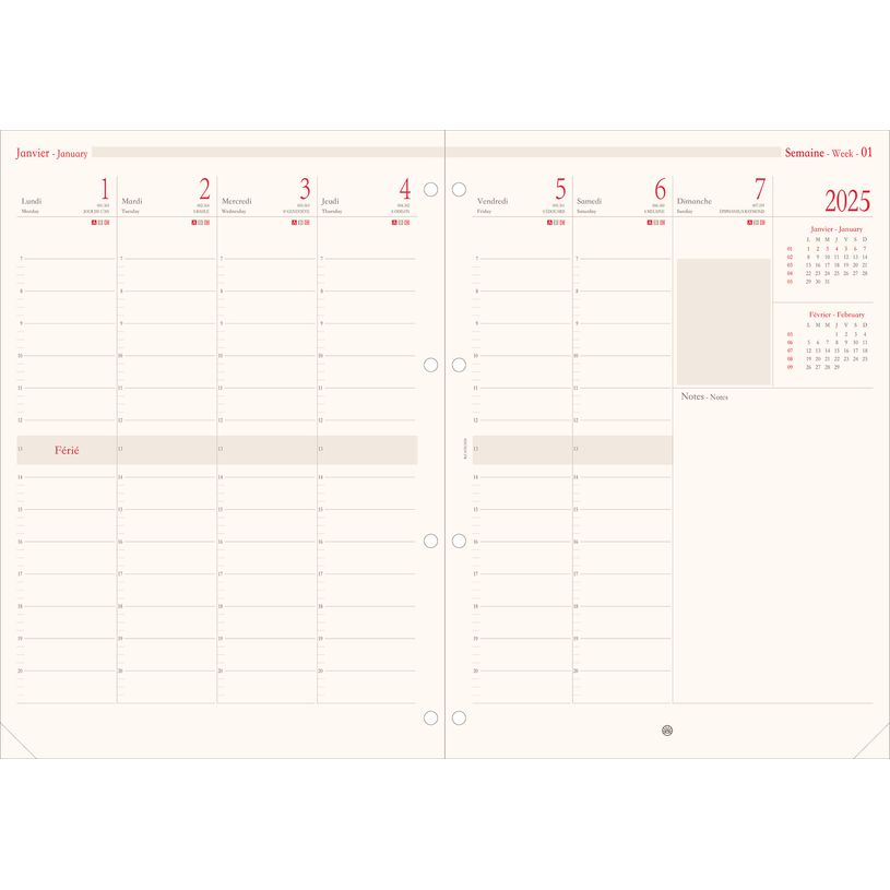 3664447203362-Oberthur - Recharge pour organiseur - 1 semaine sur 2 pages (semainier international) - 21-P_405186411_1-0