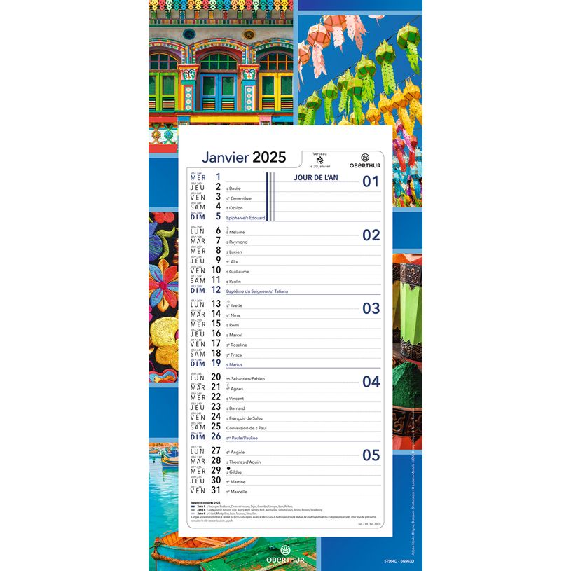 3664447209371-Calendrier mensuel en papier sur plaque nova - 16 x 33 cm - différents modèles disponibl-P_405186422_2-1