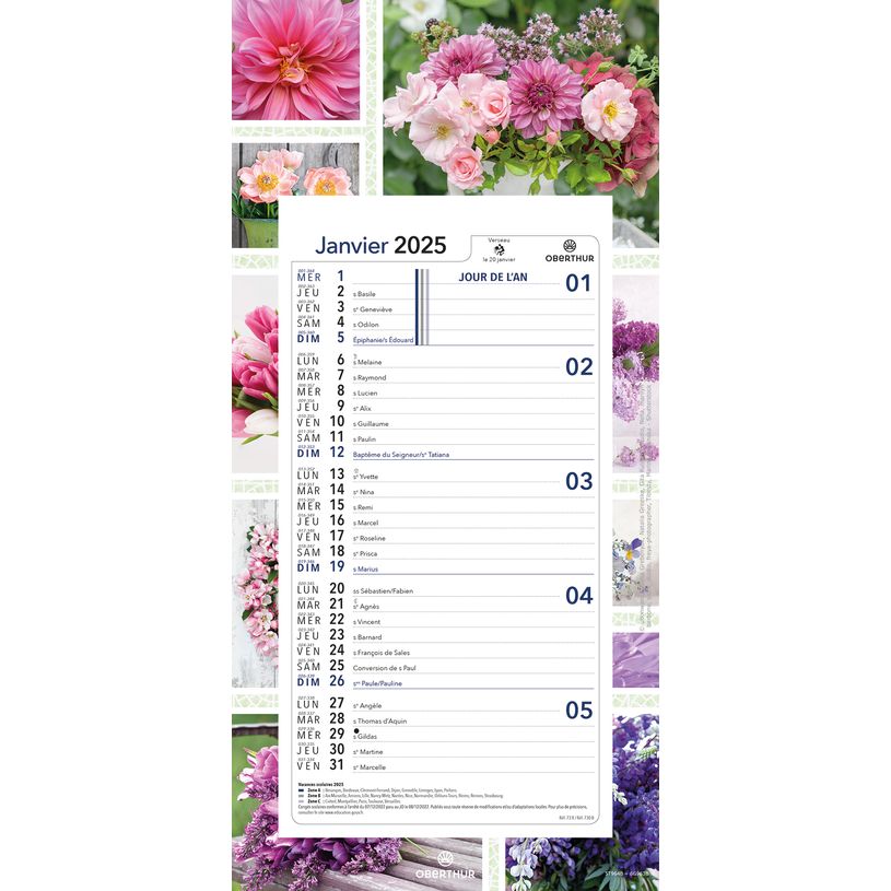 3664447209371-Calendrier mensuel en papier sur plaque nova - 16 x 33 cm - différents modèles disponibl-P_405186422_4-3