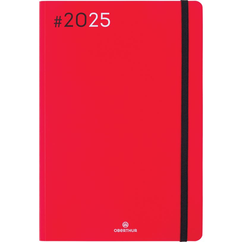 3664447205946-Agenda Flex - 1 semaine sur 2 pages - 17 x 24,5 cm - rouge - Oberthur-P_405186436_1-0