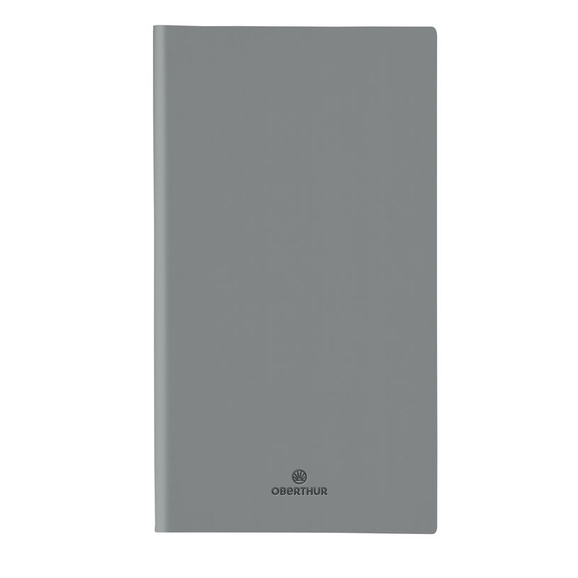 3664447209074-Agenda de poche spiralé Malmo - 1 semaine sur 2 pages - 9,5 x 17 cm - gris - Oberthur-P_405186489_1-0