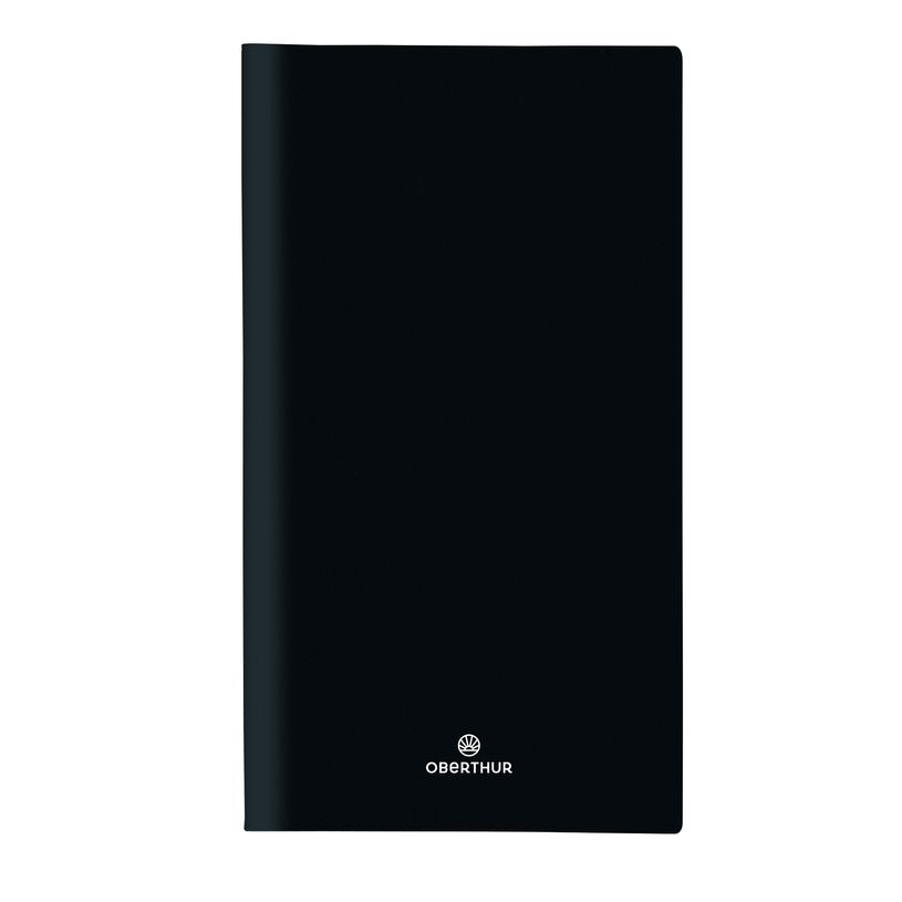 3664447209081-Agenda de poche spiralé Malmo - 1 semaine sur 2 pages - 9,5 x 17 cm - noir - Oberthur-P_405186490_1-0