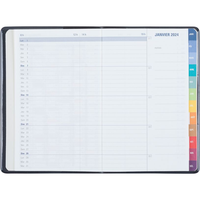 3664447211619-Agenda mensuel Color Touch - 10 x 15 cm - turquoise - Oberthur-P_405186492_2-1