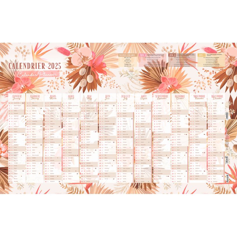 3494150161549-Calendrier bancaire 40x65 cm - Fleurs-P_405186596_1-0