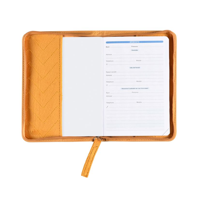 3371010509997-Quo Vadis Colette - Business diary - 100 x 150 mm - mustard yellow - velours-P_405187250_5-2