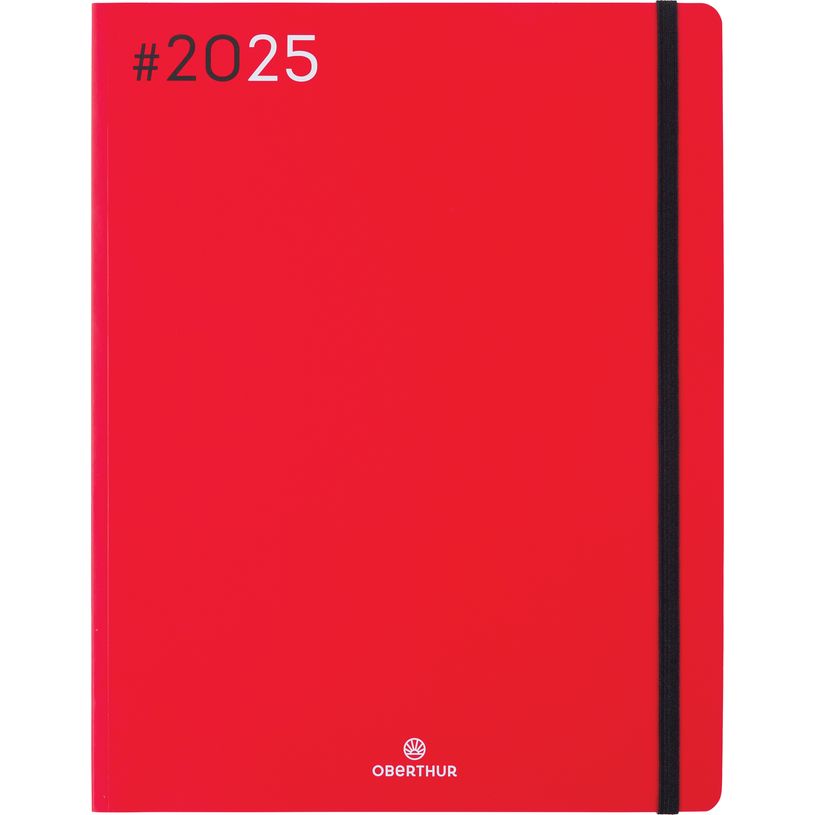 3664447205885-Agenda Flex - 1 semaine sur 2 pages - 22 x 28 cm - rouge - Oberthur-P_405187958_1-0