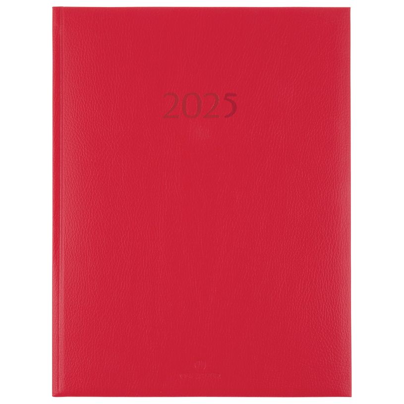 3664447206073-Agenda London - 1 semaine sur 2 pages - 22 x 28 cm - rouge - Oberthur-P_405187966_1-0