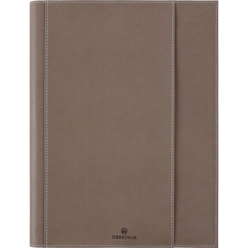 3664447204369-Agenda à spirale Burgos - 1 semaine sur 2 pages - 22 x 28 cm - taupe - Oberthur-P_405187991_1-0