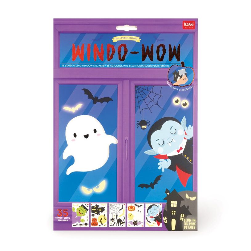 8052694019983-Legami - Set de 35 autocollants électrostatiques pour fenêtre - Halloween--0