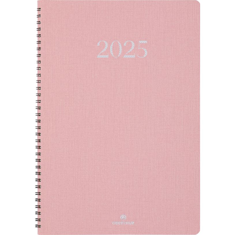 3664447208398-Agenda spiralé Galway - 1 semaine sur 2 pages - 22 x 28 cm - rose - Oberthur-P_405188518_1-0
