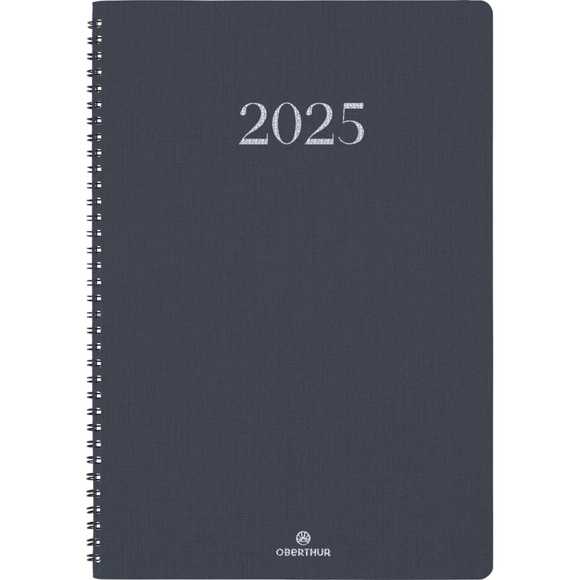 3664447208428-Agenda spiralé Galway - 1 semaine sur 2 pages - 22 x 28 cm - anthracite - Oberthur-P_405188521_1-0