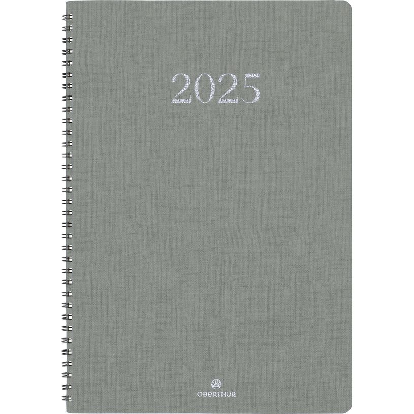 3664447208442-Agenda spiralé Galway - 1 semaine sur 2 pages - 19 x 24,5 cm - olive - Oberthur-P_405188523_2-0