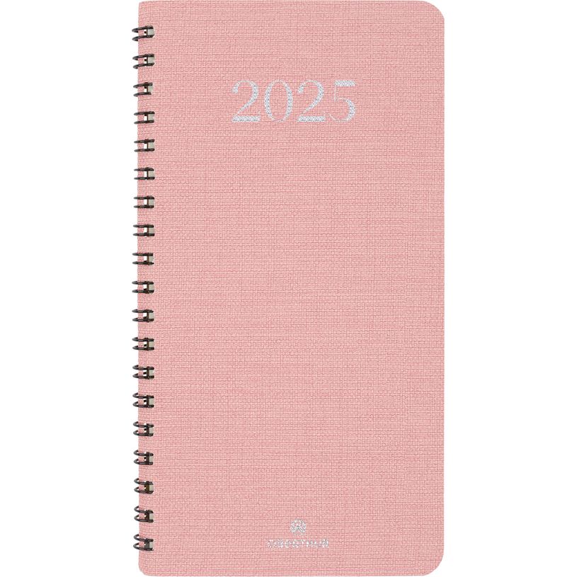 3664447208473-Agenda de poche spiralé Galway - 1 semaine sur 2 pages - 9,5 x 17 cm - rose - Oberthur-P_405188526_1-0