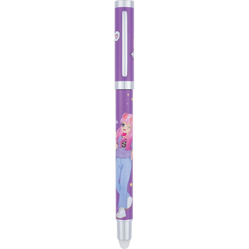 3664447169927-Stylo roller gomme Manga - 5 decors assortis - Oberthur-P_405188853_2-1
