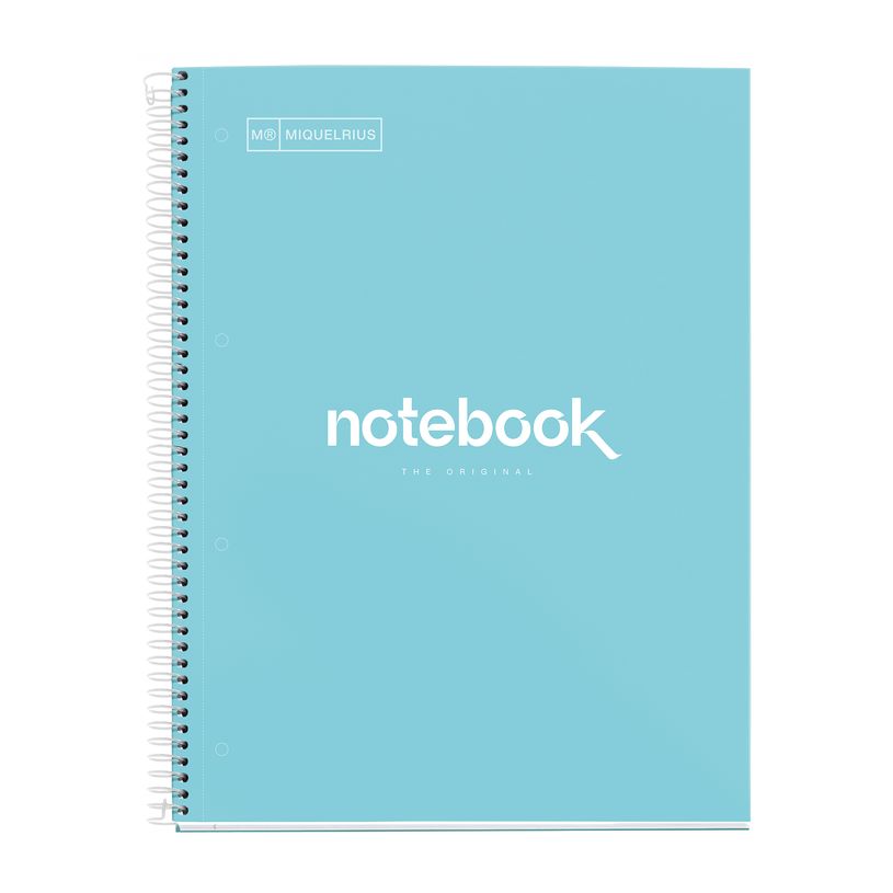 8422593486078-Notebook Emotions, couverture rigide,  A4, lignes horizontales 7 mm, 80 feuilles de 1 couleur, Miquelri--0