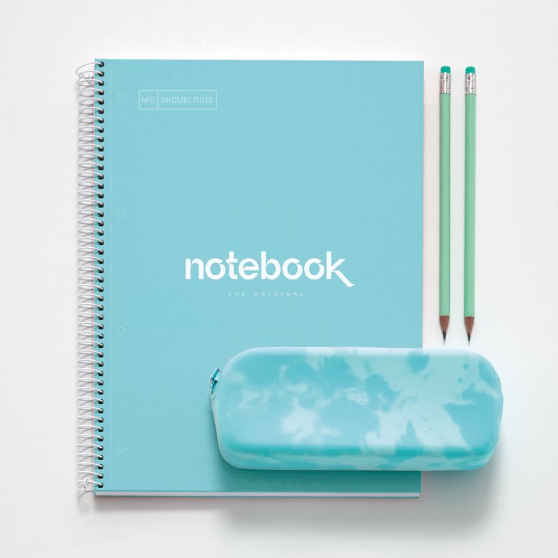 8422593486078-Notebook Emotions, couverture rigide,  A4, lignes horizontales 7 mm, 80 feuilles de 1 couleur, Miquelri--2