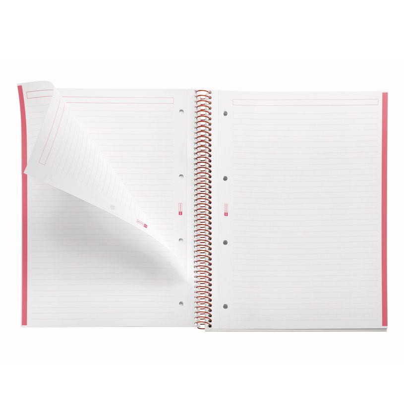 8422593488225-Notebook Emotions, couverture rigide, A4, lignes horizontales 7 mm, 80 feuilles de 1 couleur, Miquelriu--2
