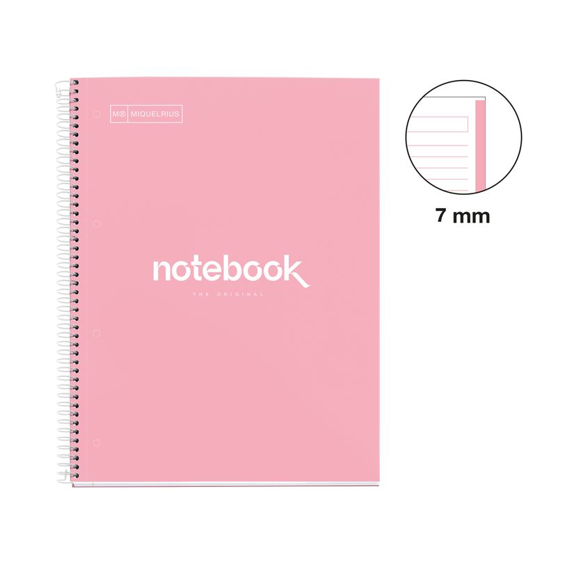 8422593488249-Notebook Emotions, couverture rigide, A4, lignes horizontales 7 mm, 80 feuilles de 1 couleur, Miquelriu--1