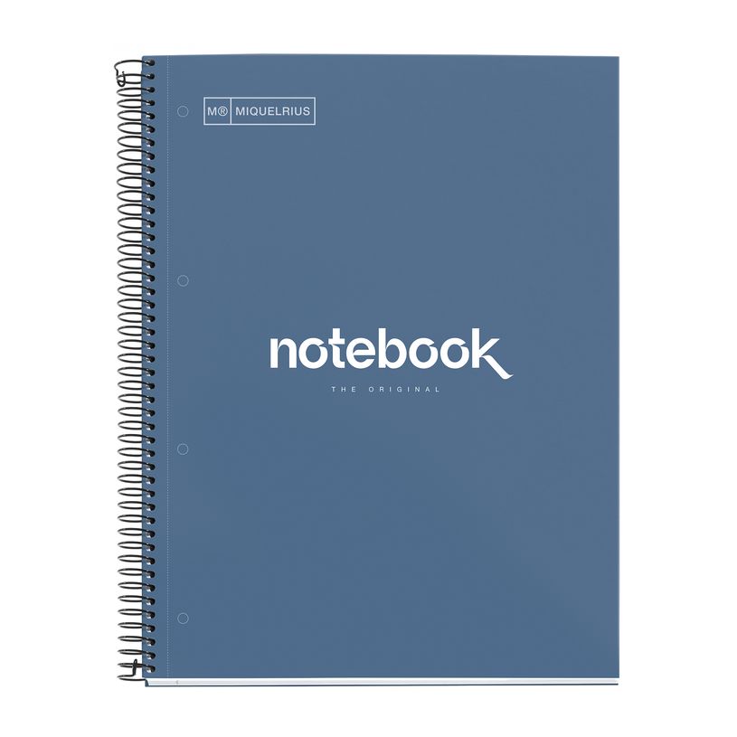 8422593485521-Notebook Emotions, couverture rigide, A4 lignes horizontales 7 mm, 120 feuilles de 5 couleurs, Miquelri--0
