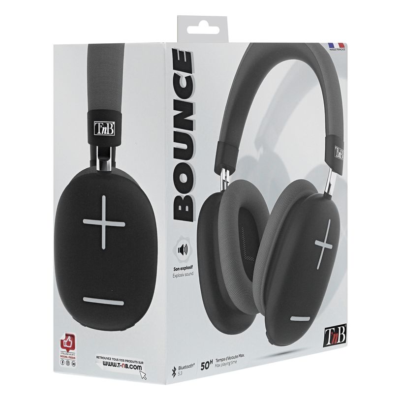 3303170115800-T'nB BOUNCE - Casque sans fil avec micro - isolation acoustique - noir-P_405189007_4-3
