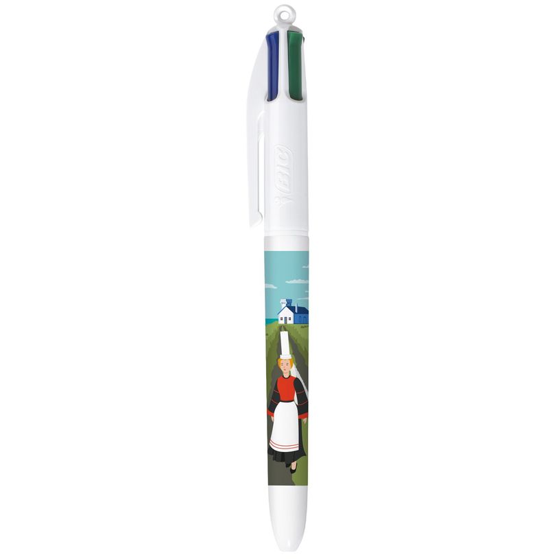 3086123758810-BIC Stylo à Bille 4 Couleurs Original à Pointe Moyenne Rétractable (1,00 mm) - Décors Thématique Br-P_405189042_2-1