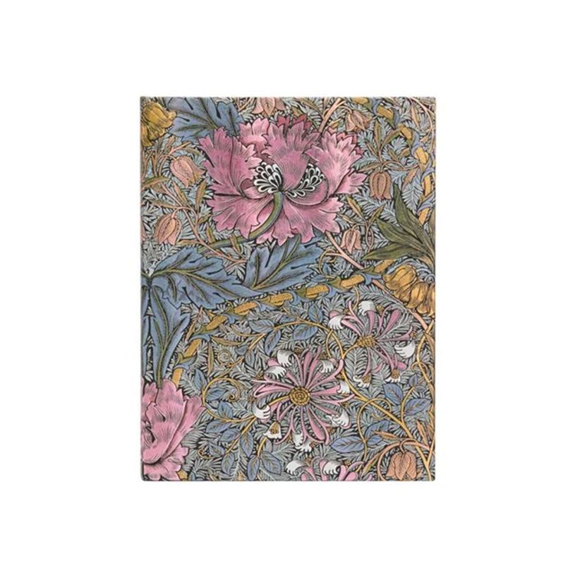 9781439793855-Paperblanks William Morris - Journal - relié - ultra - 175 x 230 mm - 72 pages / 144 pages - papier crème - ligné - morris pink honeysuckle - couverture rose - carton-P_405189180_2-0
