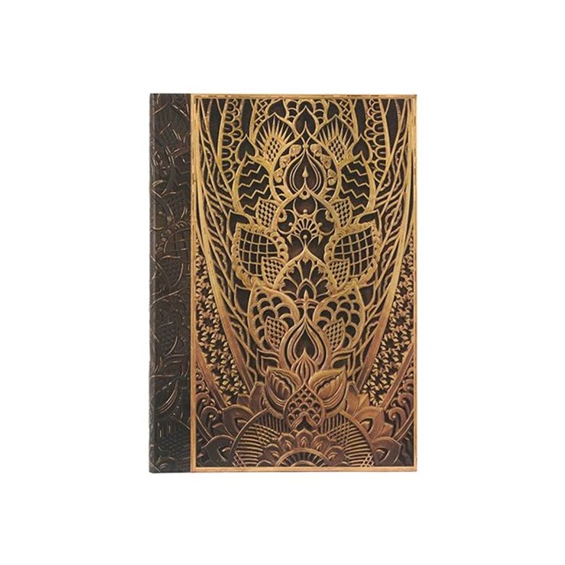 9781439796054-Paperblanks New York Deco - Journal - relié - midi - 120 x 180 mm - 72 feuilles / 144 pages - papier ivoire - uni - the Chanin rise - couverture jaune - carton-P_405189187_1-0