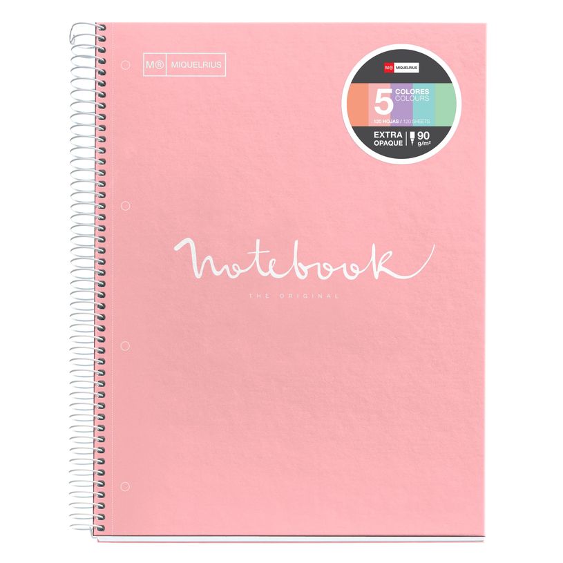 8422593485651-Notebook Emotions, couverture rigide, A4 lignes horizontales 7 mm, 120 feuilles de 5 coule-P_405189270_1-0