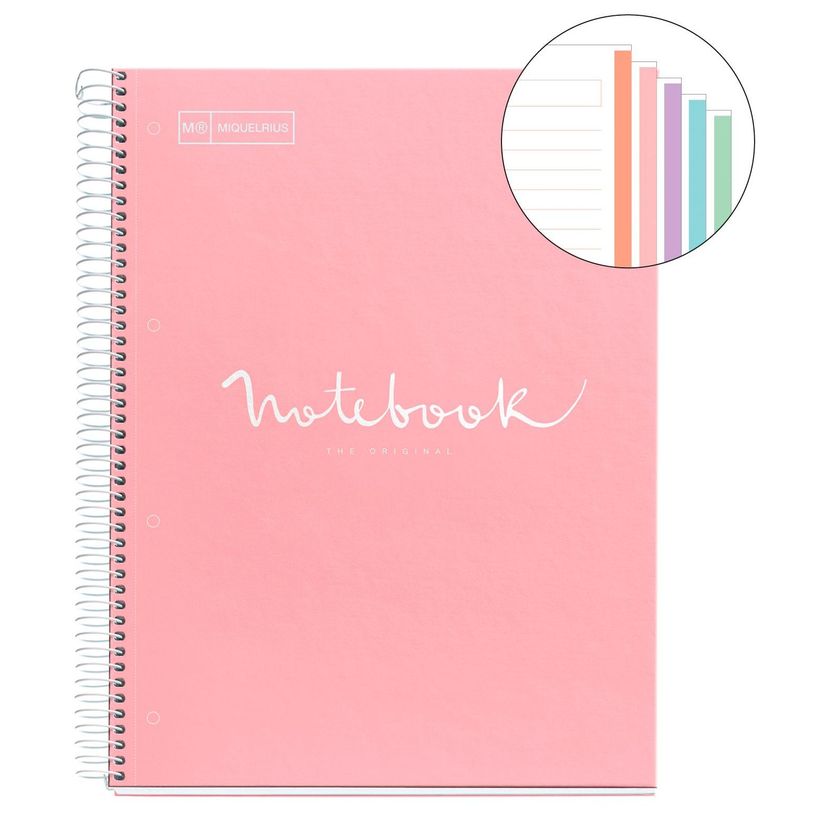 8422593485651-Notebook Emotions, couverture rigide, A4 lignes horizontales 7 mm, 120 feuilles de 5 coule-P_405189270_2-1